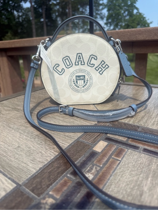 Coach Handbags - NWT Coach Canteen Crossbody Bag in Signature Canvas with Varsity Motif